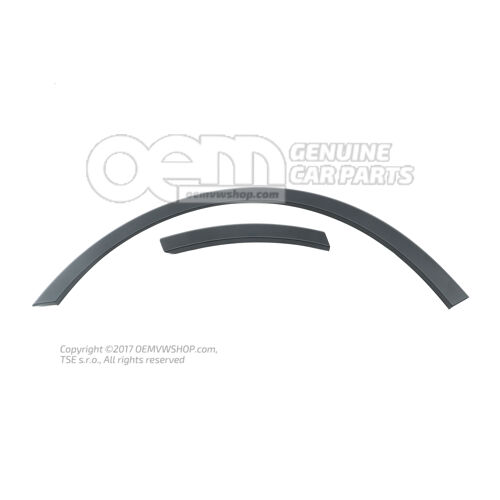 1 szett burkolat lökhárító élhez fekete Skoda Fabia 3V 6V0071322  2Z0