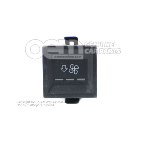 Szellőző motor kapcsolója szatén fekete 7H0959511  9B9