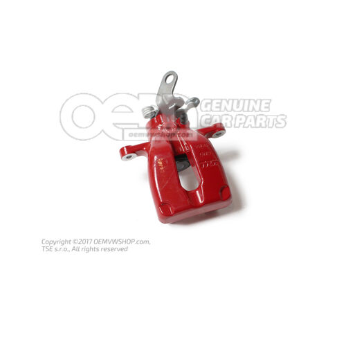 5F0615423 SEAT Leon / Volkswagen Golf/Variant/4motion / Skoda Octavia piros féknyereg ház fékbetét nélkül mérete 310x22mm bal hátsó 5F0615423