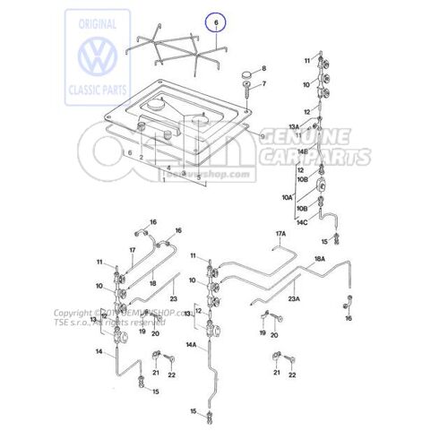 Tűzhelyrács Volkswagen Campmobil LT 7E 281070601