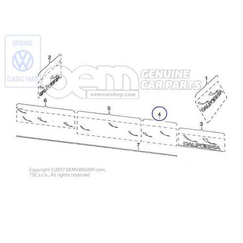 Volkswagen Campmob díszfólia. (Typ2/Transnp./LT) 701070908