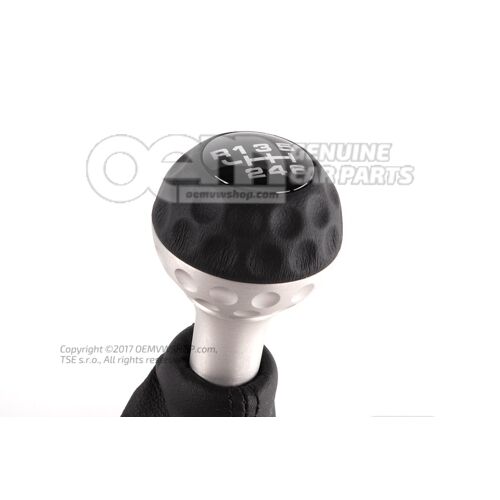 Sebességváltó gomb (alu) sebességváltó burkolattal (bőr) 1K0064285G