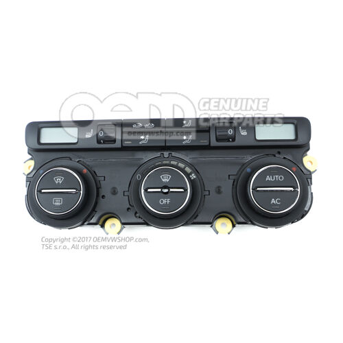 Kijelző és kezelőpanel CU-val az elektronikusan vezérelt klímaberendezéshez szatén bla Volkswagen Passat 3C 4 motion 3C0907044EDWZU
