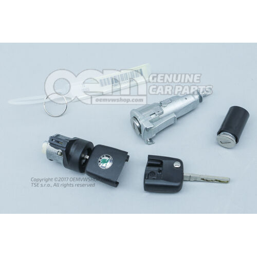 1db zárhenger garnitúra kilincshez, hátsó csomagtérajtó / csomagtérfedél, gyújtásindító, kapcsoló, egy 1U0800375FH