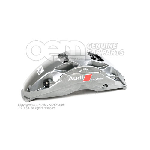 Audi RSQ8 silver Calliper without brake pads for vehicles with ceramic brake disc pads size 440x40mm left