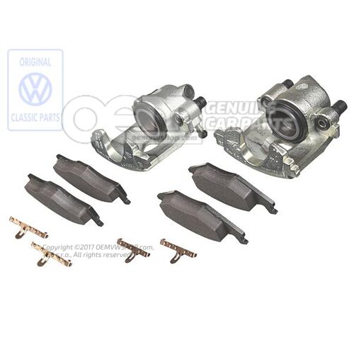 1 készlet: féknyereg fékbetétekkel (féktartó nélkül) 1H0698461 X