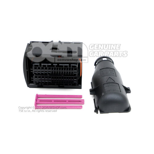 Lapos érintkezőház érintkezőreteszelő mechanizmussal, motorvezérlő egységgel 5Q0906379A