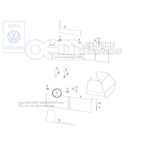 Oldalablak függöny Volkswagen Campmob. (Typ2/Transnp./LT) 701070416F