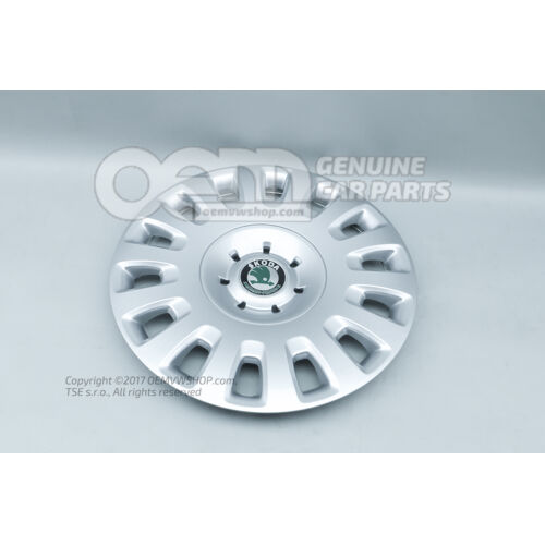 Felni kárpitgyűrűk fekete/világos króm Skoda Superb 3U 3U0601147C MHB