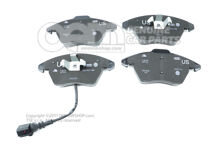 1 készlet: fékbetétek kopásjelzővel tárcsafékhez 3C0698151K