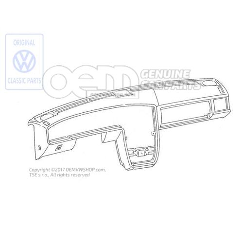 Műszerfal fekete Volkswagen Corrado 53 535857003H 4FB
