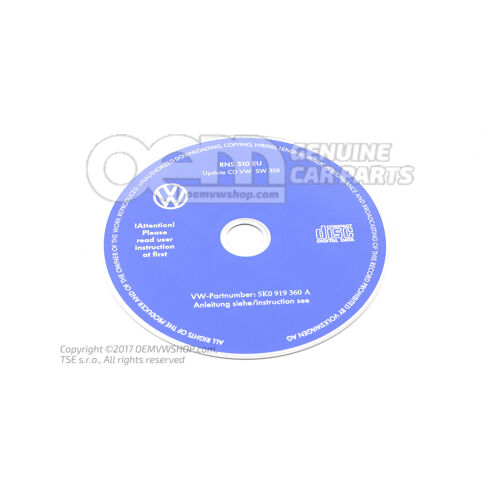 CD-ROM a szoftver adaptációhoz 5K0919360A