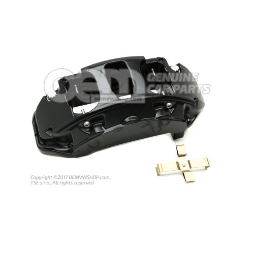 4H0615108E Audi A8/S8 quattro fekete féknyereg fékbetétek nélkül 400x38mm jobb első 4H0615108E