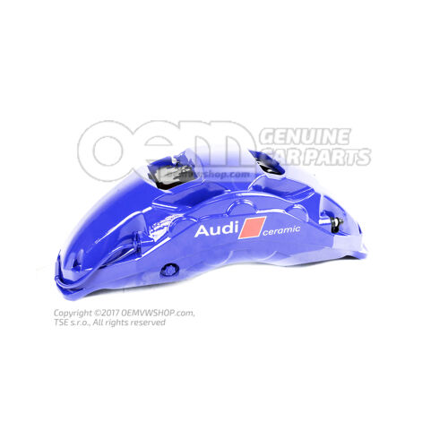 Audi RSQ8 blue Calliper without brake pads for vehicles with ceramic brake disc pads size 440x40mm right