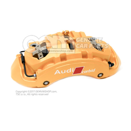 4J3615123C Audi e-tron GT sárga fékbetét nélküli féknyereg, 410x38mm méret, bal első 4J3615123AB