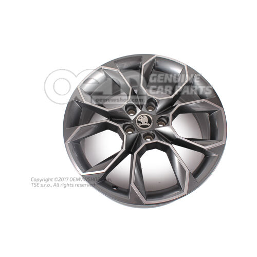 Aluminium rim anthracite metallic (grey) finely turned aluminium 5E0071499  HA7