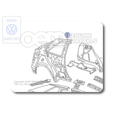 Oldalfal, belső Volkswagen Corrado 53 535809404E