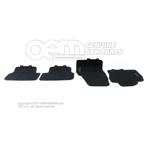 1 szett minden időjáráshoz használható lábszőnyeg nyomógombos titán fekete 2G1061500  82V