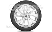 Komplett téli kerék 17"-os alumínium felni gyémánt ezüst 6VA073287  8Z8 (2)