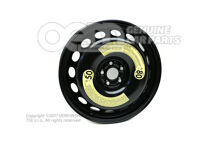 Acél felni a helytakarékos vészkerék-ralihez fekete 2Q0601027AL03C