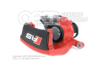 4M8615403 QC8 Audi RS6/RS7/RSQ8 piros Féknyereg ház szervomotorral, fékbetétek nélkül feltöltve és öblítve kerámia féktárcsabetétekkel szerelt járművekhez 370x30mm méretű bal hátsó 4M8615403  QC8 (3)