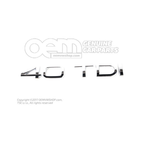 Krómozott felirat 8K0853744E 2ZZ