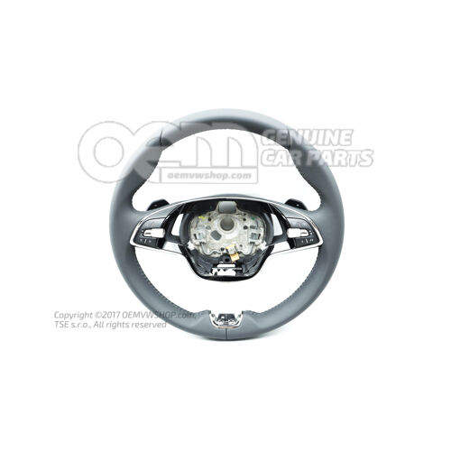 Kormánykerék (bőr) fekete/világos króm 5E3419093GEVKH