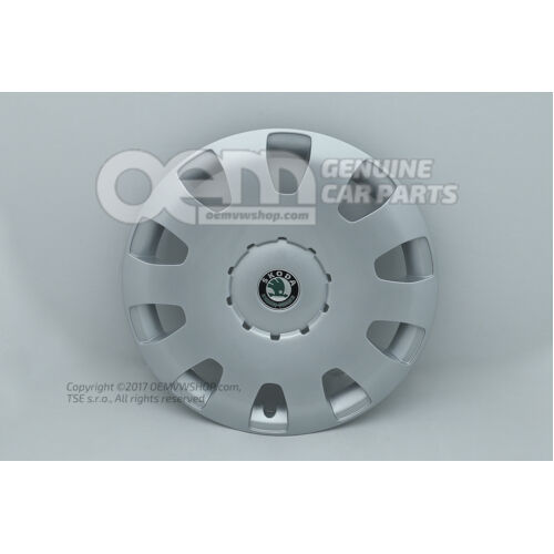 Kerékagy gyűrűk agysapka fekete/fényes króm Skoda Octavia 1U 1U0601147G MHB