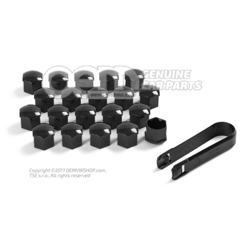 1 készlet fedősapka kerékcsapokhoz, szatén fekete 000071215P 041