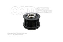 Poli ékszíj szíjtárcsa szabadonfutóval és védősapkával generátorhoz 03D903119B (2)