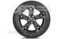 Komplett téli kerék 17"-os alumínium felni hóláncokhoz Ragyogó fekete metál 5E3073627  FL8 (2)