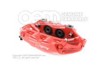 Audi e-tron GT piros féknyereg fékbetétek nélkül kerámia fékekhez mérete 410x32mm jobb hátsó 4J3615424AD (2)