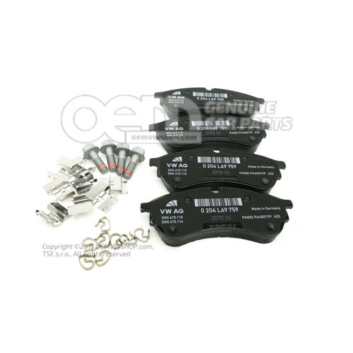 1 készlet fékbetét tárcsafékhez 2N0698151
