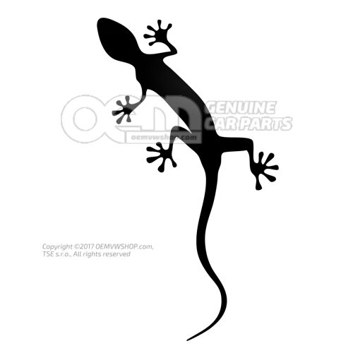 Dekoratív fólia, 'gecko', ragyogó fekete 4L0064317  Y9B