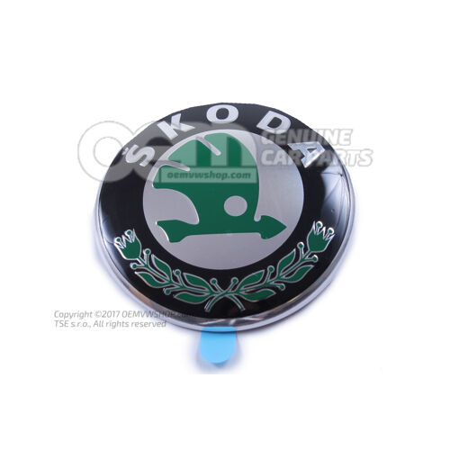 SKODA embléma szatén fekete/melange 1U0853621C MEL