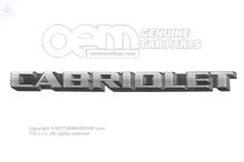 Hátsó embléma Cabriolet Golf Mk1 155853687B GX2 Hátsó embléma Cabriolet Golf Mk1 155853687B GX2