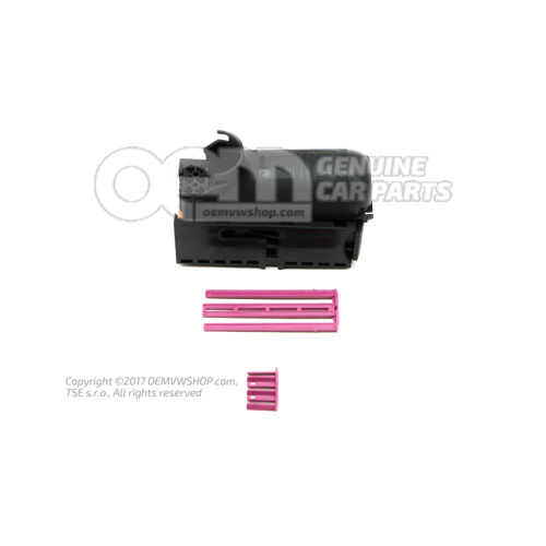 Lapos érintkezőház érintkezőreteszelő mechanizmussal, motorvezérlő egységgel 5Q0906385G