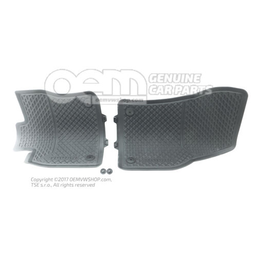 1 szett minden időjáráshoz használható lábszőnyeg Titan fekete 5NB061502  82V