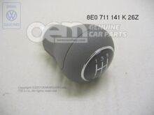 Sebességváltó gomb csomagtartóval a sebességváltó karhoz (műbőr) lengő (sötétszürke) 4B0863278BE41E