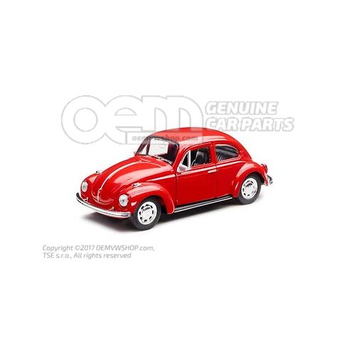 111087511 Toy car, Beetle, red, with pull-back function