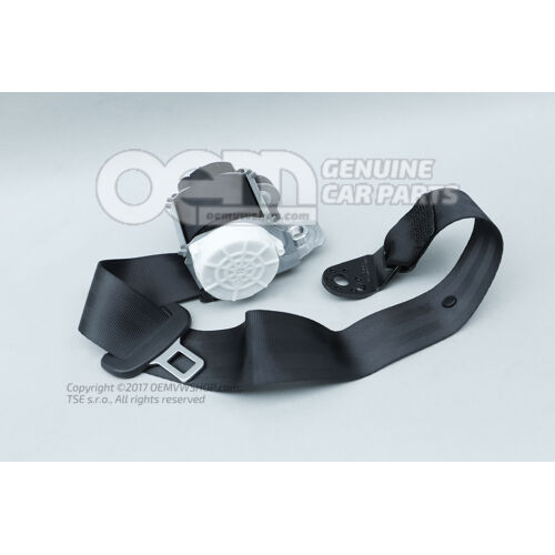 Hárompontos biztonsági öv fekete Skoda Fabia 3V 6V0857447  RAA