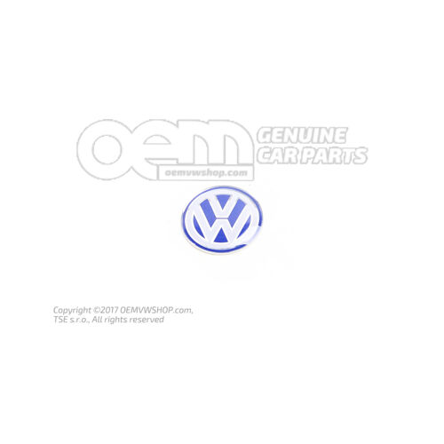 VW embléma világos ezüst/kék/fehér 3B0837891A 09Z