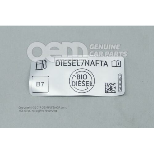 Matrica az üzemanyag-betöltő nyakhoz 04L010012B