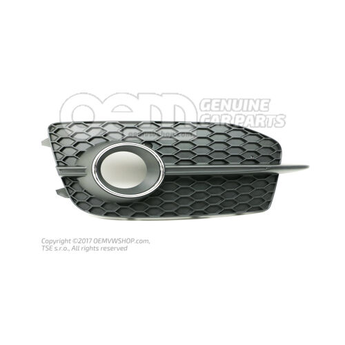 Légvezető rács szatén fekete Audi Q3 8U 8U0807681D SP9