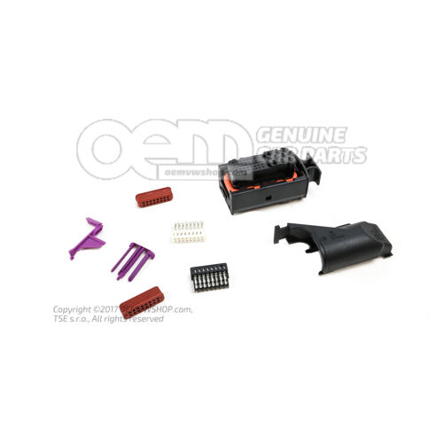 Lapos érintkezőház kupakkal motorvezérlő egységgel lehetséges egyvezetékes 6Q0906379
