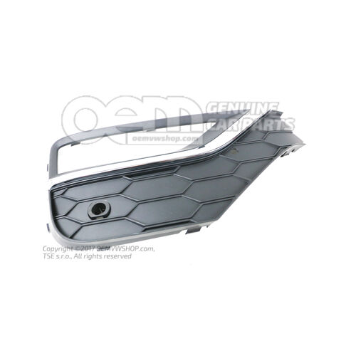 Ködlámpa burkolat szatén fekete/magas króm Volkswagen Amarok 2H 2H6898490A RYP