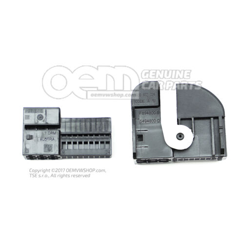 Lapos érintkezőház érintkezőreteszelő mechanizmusú csatlakozóelem vezérlőegységgel az utánfutó észleléséhez 5Q0972724