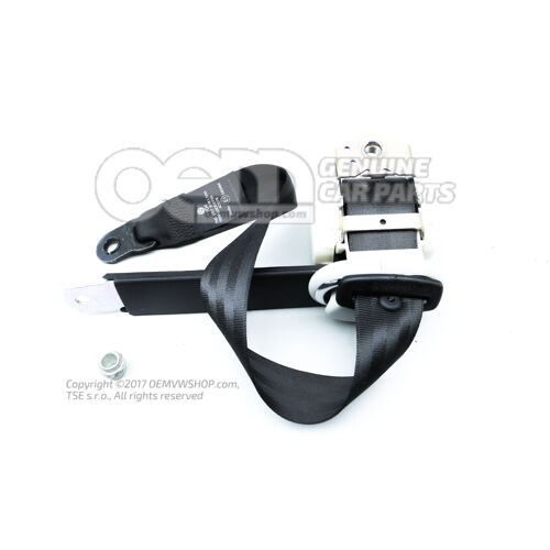 Hárompontos biztonsági öv tehetetlenségi orsóval a 2. fekete hőcserélős járművekhez 7E0857816  RAA