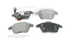 1 készlet: fékbetétek kopásjelzővel tárcsafékhez 3C0698151P