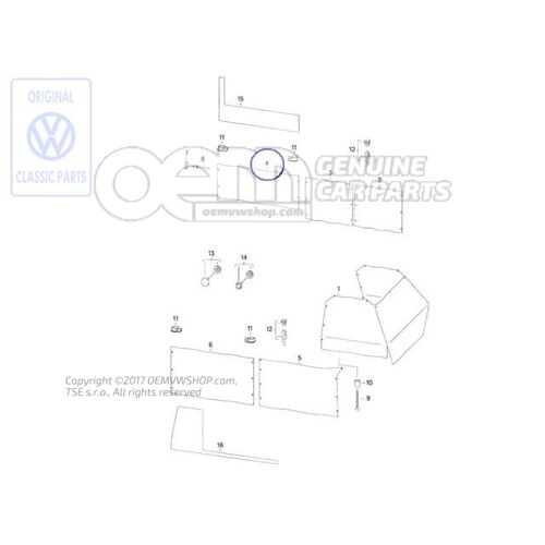 Oldalablak függöny Volkswagen Campmob. (Typ2/Transnp./LT) 701070404F